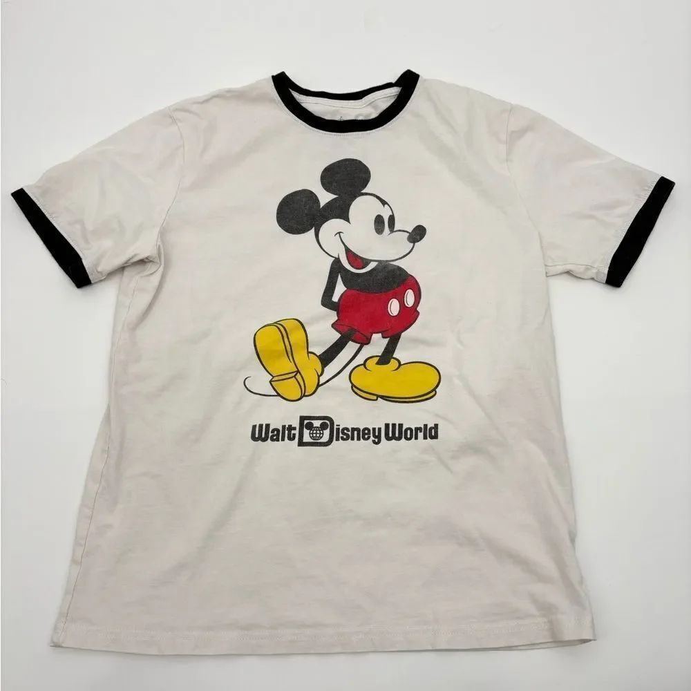 Disney world Vintage replica Mickey Mouse White T-Shirt
